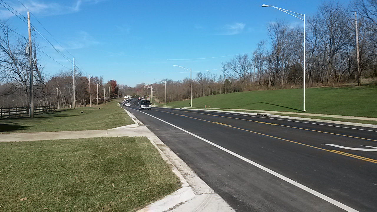 Newly paved city road